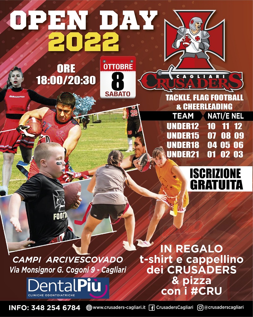 Crusaders Cagliari: con l'Open Day si aprono nuove prospettive nel Football Americano